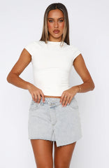 Best For Last Denim Mini Skirt Glacier Blue