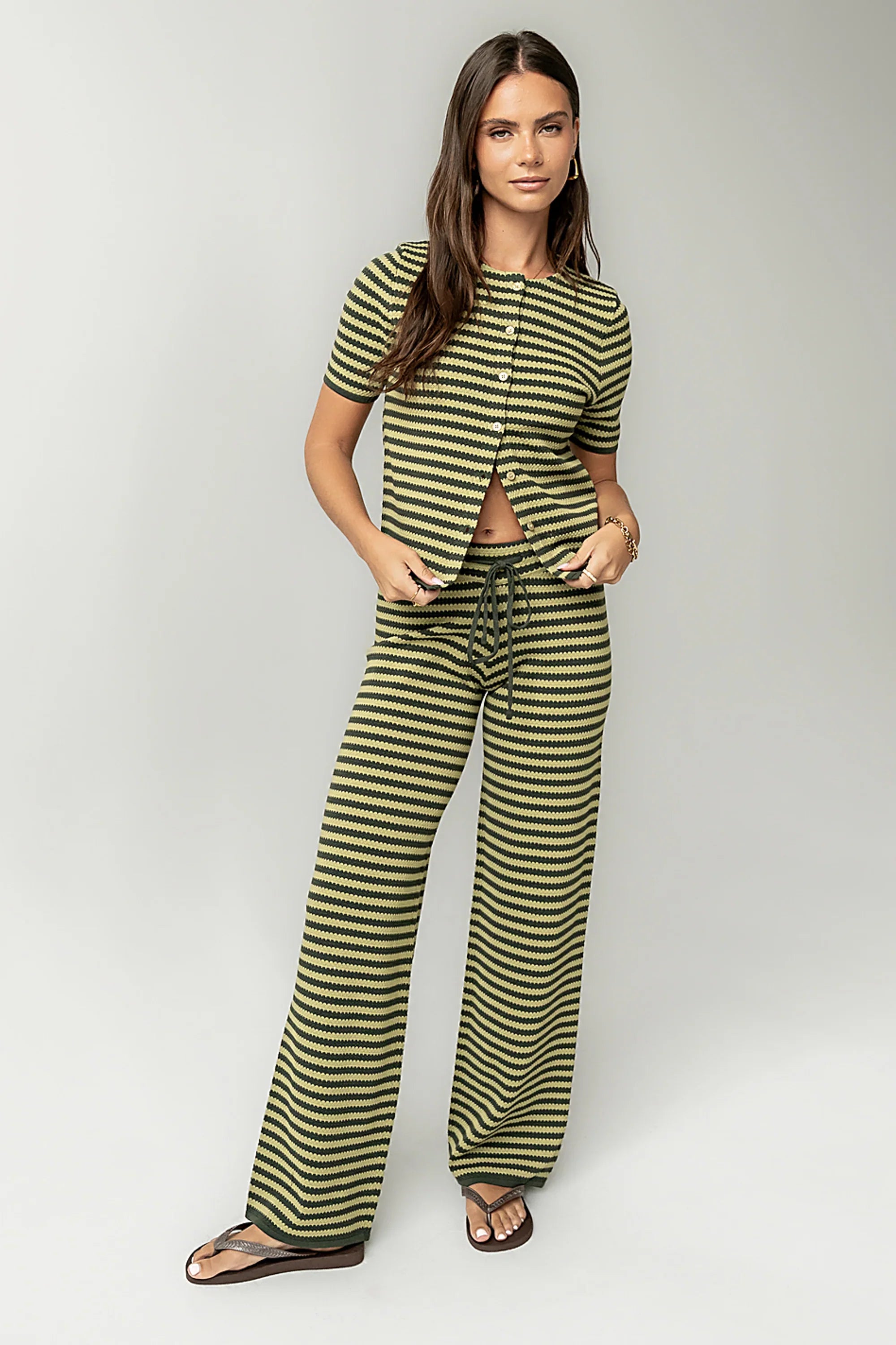 Ireland Striped Top in Green