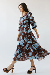 Cache Floral Midi Dress
