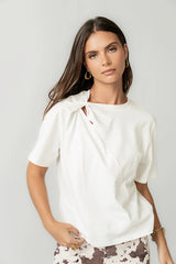 Posie Knot Tee in White