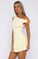 Lovey Dovey Mini Dress Lemon