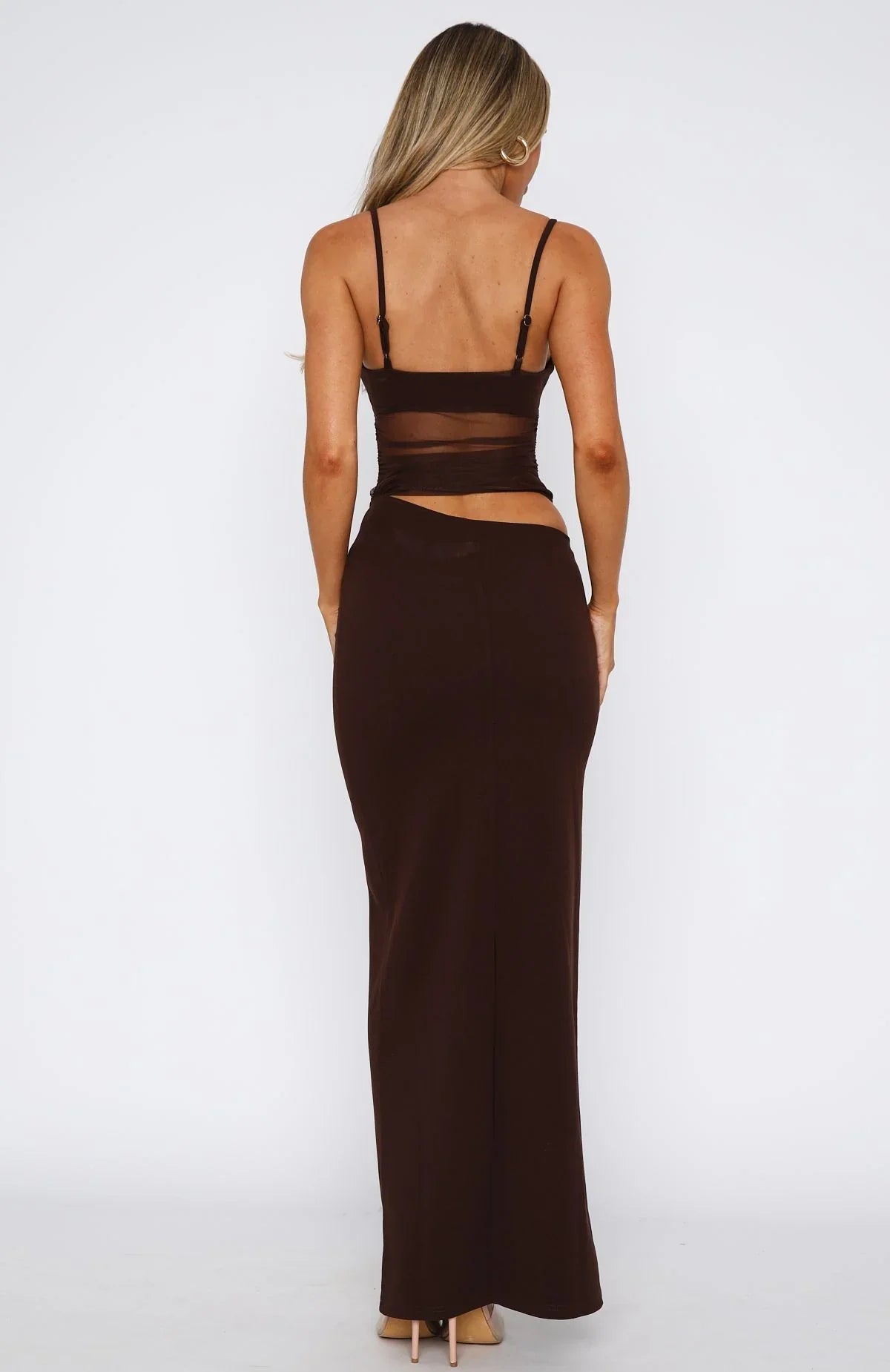 Call Me Up Maxi Dress Chocolate