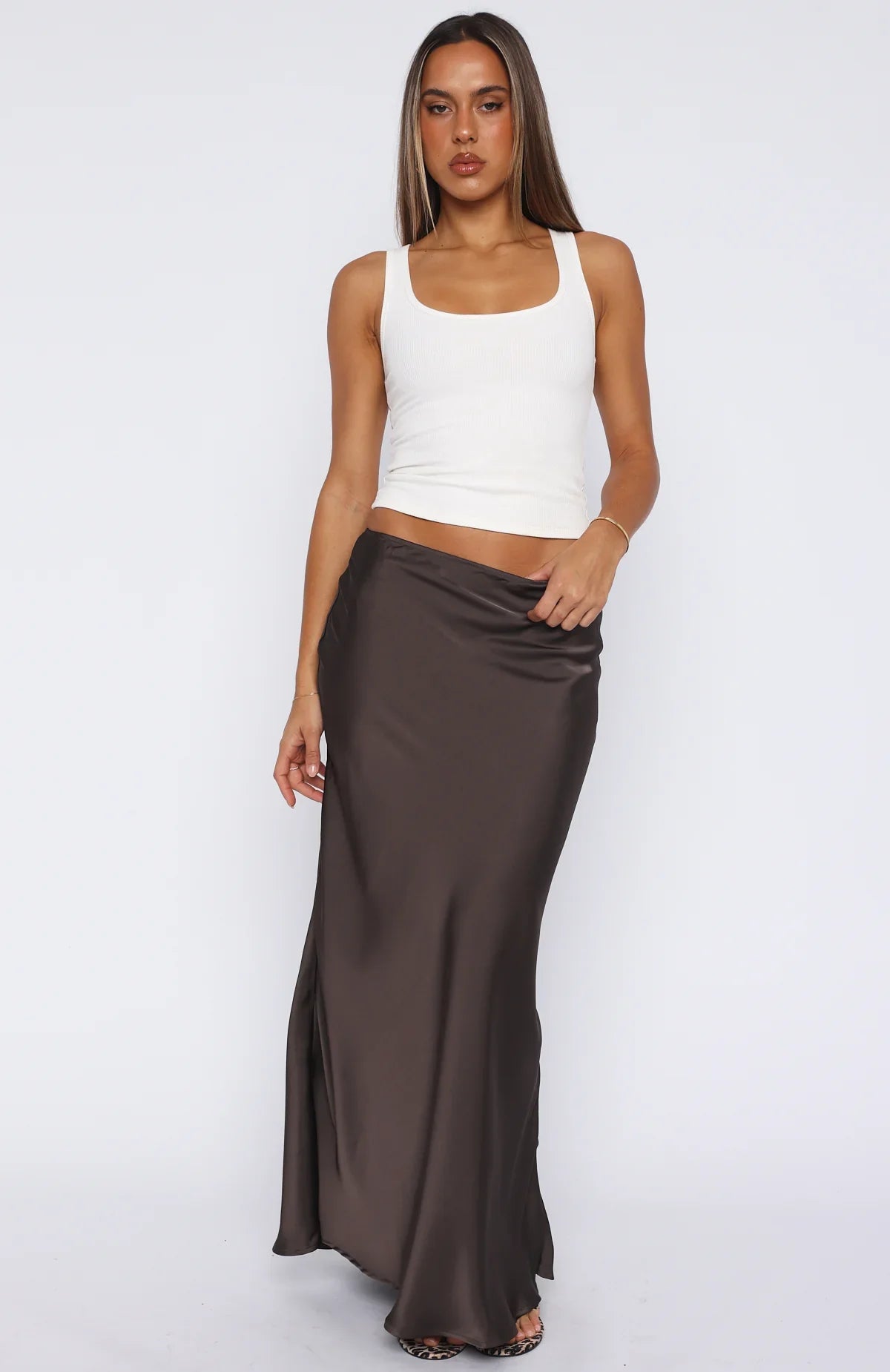 Keep Coming Back Maxi Skirt Charcoal