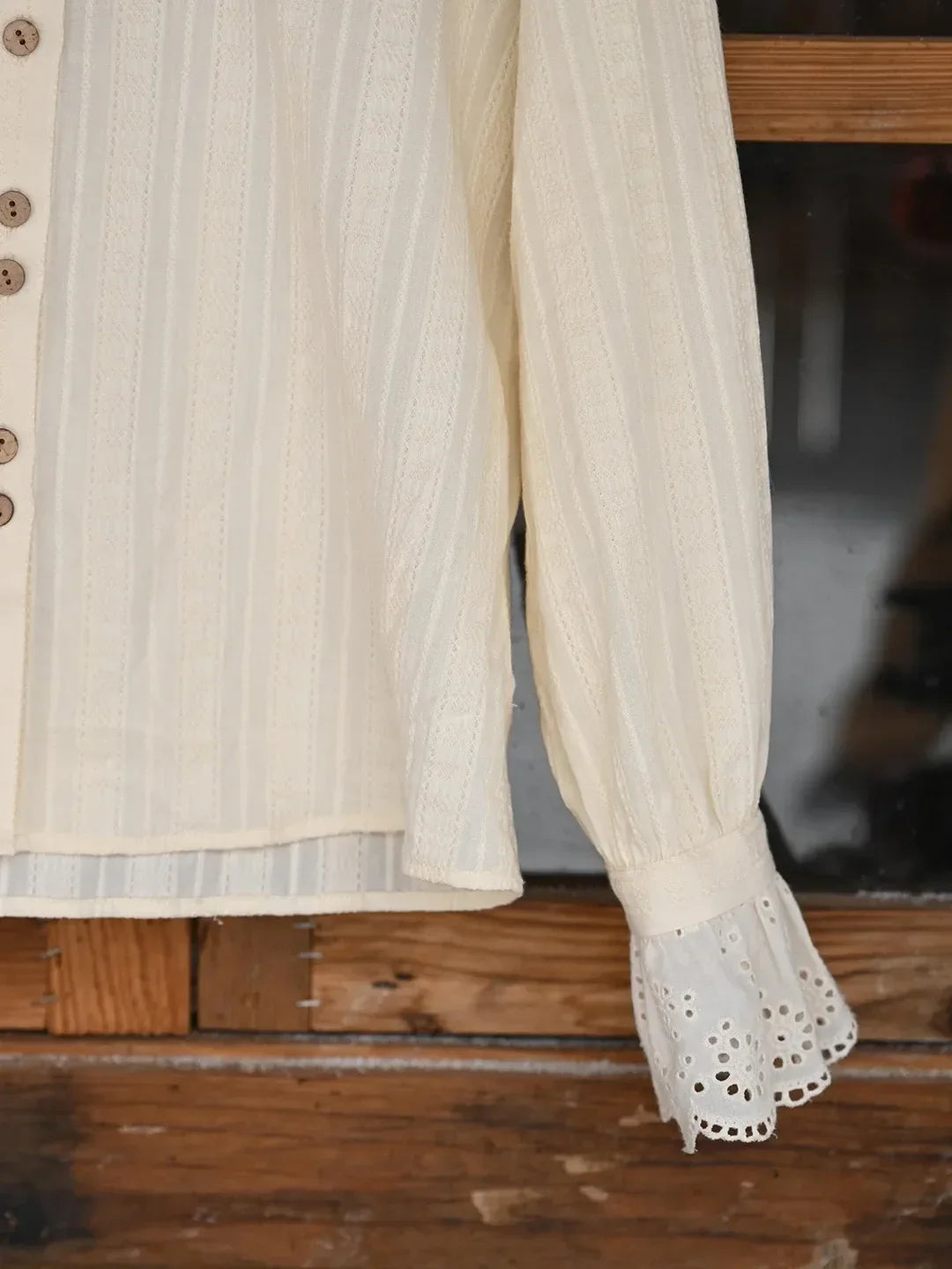 Kaiya Ruffle Collar 100% Cotton Blouse