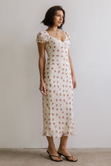 Cammie Floral Maxi Dress in Cream