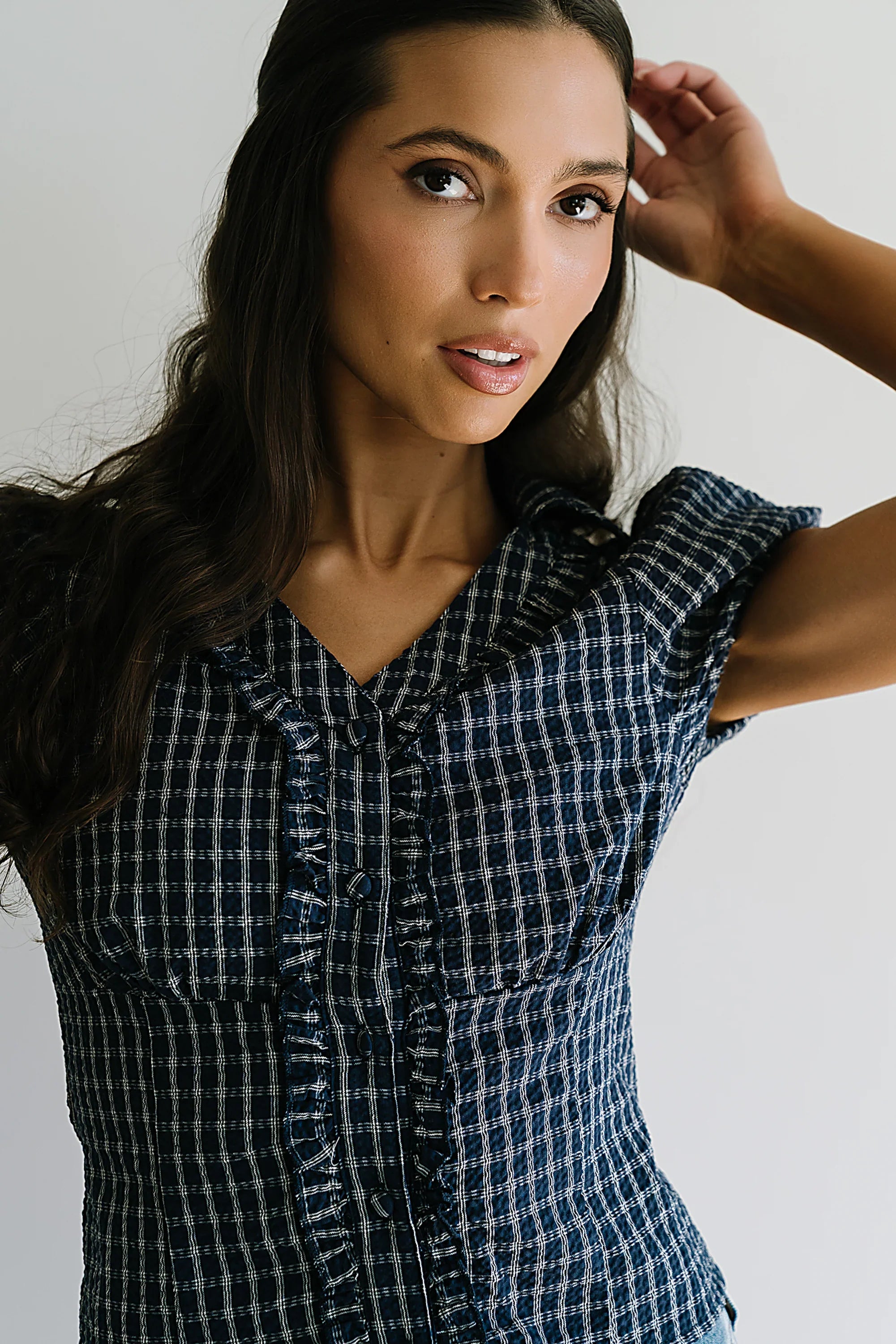 Bethany Plaid Blouse
